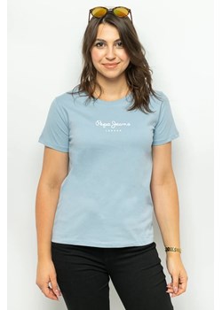 t-shirt damski pepe jeans pl505710 niebieski ze sklepu Royal Shop w kategorii Bluzki damskie - zdjęcie 166431701