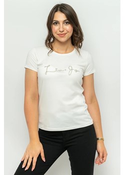 t-shirt damski liu jo tf3282 j0088 biały ze sklepu Royal Shop w kategorii Bluzki damskie - zdjęcie 166432592
