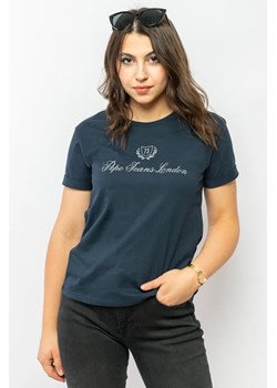 t-shirt damski pepe jeans pl505706 granatowy ze sklepu Royal Shop w kategorii Bluzki damskie - zdjęcie 166432813