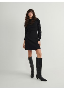 Reserved - Sukienka mini z ozdobnymi detalami - czarny ze sklepu Reserved w kategorii Sukienki - zdjęcie 166436092