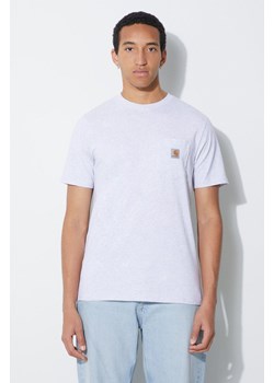 Carhartt WIP t-shirt bawełniany S/S Pocket męski kolor szary melanżowy I030434.482XX ze sklepu PRM w kategorii T-shirty męskie - zdjęcie 166438484