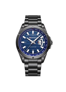 Grafitowy zegarek męski bransoleta duży solidny Perfect M102 szary, srebrny ze sklepu merg.pl w kategorii Zegarki - zdjęcie 166438623