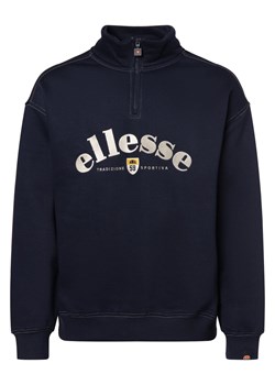 ellesse Męska bluza nierozpinana Mężczyźni Bawełna granatowy jednolity ze sklepu vangraaf w kategorii Bluzy męskie - zdjęcie 166447493