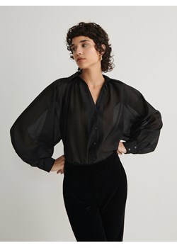 Reserved - Koszula z transparentnej tkaniny - czarny ze sklepu Reserved w kategorii Bluzki damskie - zdjęcie 166448370