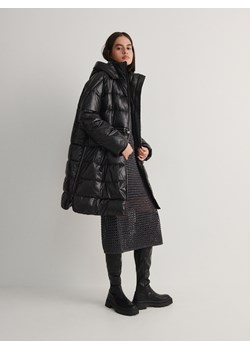 Reserved - Pikowany płaszcz - czarny ze sklepu Reserved w kategorii Płaszcze damskie - zdjęcie 166454301