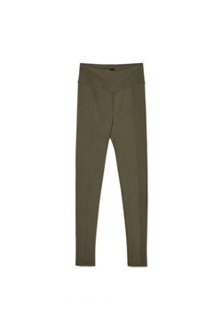 Cropp - Ciemnozielone legginsy - zielony ze sklepu Cropp w kategorii Spodnie damskie - zdjęcie 166455910