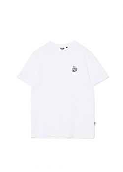 Cropp - Biała koszulka z czarnym haftem - biały ze sklepu Cropp w kategorii T-shirty męskie - zdjęcie 166457094