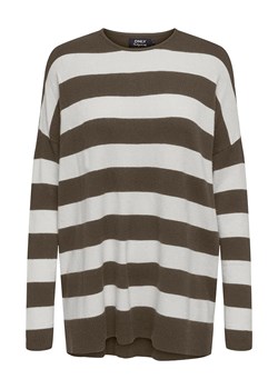 ONLY Sweter w kolorze kremowo-ciemnobrązowym ze sklepu Limango Polska w kategorii Swetry damskie - zdjęcie 166470101