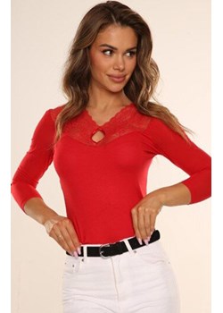 Czerwona bluzka z długim rękawem Danita, Kolor czerwony, Rozmiar S, Eldar ze sklepu Primodo w kategorii Bluzki damskie - zdjęcie 166471564