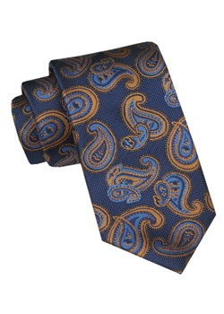 Angelo di Monti - Krawat Męski - Granatowy w Duże Paisley KRADM2084 ze sklepu JegoSzafa.pl w kategorii Krawaty - zdjęcie 166472543