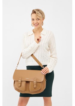 Maxi listonoszka Nobo w stylu vintage beżowa ze sklepu NOBOBAGS.COM w kategorii Aktówki - zdjęcie 166478580