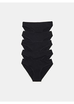 Sinsay - Majtki bawełniane 5 pack - czarny ze sklepu Sinsay w kategorii Majtki damskie - zdjęcie 166479974