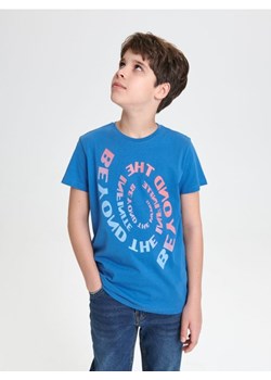 Sinsay - Koszulka z nadrukiem - niebieski ze sklepu Sinsay w kategorii T-shirty chłopięce - zdjęcie 166480064