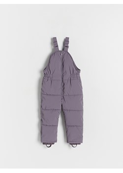 Reserved - Ocieplane spodnie na szelkach - ciemnoszary ze sklepu Reserved w kategorii Spodnie i półśpiochy - zdjęcie 166482391