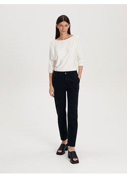 Reserved - Bawełniane spodnie - czarny ze sklepu Reserved w kategorii Spodnie damskie - zdjęcie 166482432