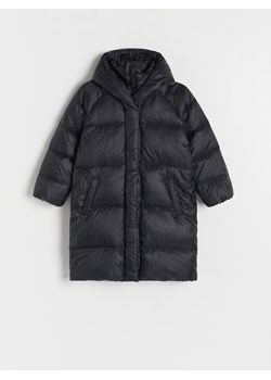 Reserved - Pikowany płaszcz z puchem i pierzem - czarny ze sklepu Reserved w kategorii Płaszcze dziewczęce - zdjęcie 166482484