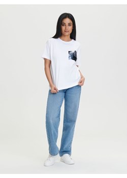 Sinsay - Koszulka z kieszenią - biały ze sklepu Sinsay w kategorii Bluzki damskie - zdjęcie 166484500