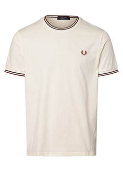Fred Perry T-shirt męski Mężczyźni Bawełna piaskowy jednolity ze sklepu vangraaf w kategorii T-shirty męskie - zdjęcie 166489613