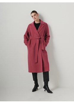 Reserved - Wełniany płaszcz - różowy ze sklepu Reserved w kategorii Płaszcze damskie - zdjęcie 166490382