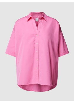 Bluzka o kroju oversized z czystej bawełny z wykładanym kołnierzem ze sklepu Peek&Cloppenburg  w kategorii Koszule damskie - zdjęcie 166493483