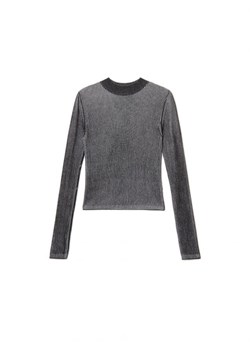 Cropp - Czarny sweter w srebrne prążki - czarny ze sklepu Cropp w kategorii Swetry damskie - zdjęcie 166503023