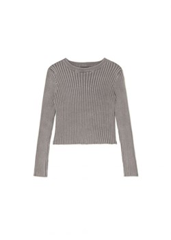 Cropp - Szary bawełniany sweter - szary ze sklepu Cropp w kategorii Swetry damskie - zdjęcie 166503030