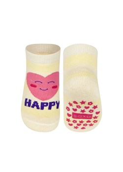 Skarpetki niemowlęce kolorowe SOXO z ABS | serce | happy ze sklepu Sklep SOXO w kategorii Skarpetki dziecięce - zdjęcie 166505922