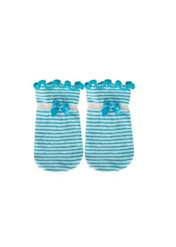 OUTLET Rękawiczki niemowlęce niebieskie SOXO w paski ze sklepu Sklep SOXO w kategorii Rękawiczki dziecięce - zdjęcie 166506371