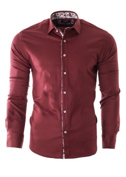 Koszula męska z długim rękawem RL25 - czerwona ze sklepu Risardi w kategorii Koszule męskie - zdjęcie 166514740