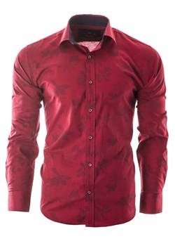 Koszula męska z długim rękawem RL35 - czerwona ze sklepu Risardi w kategorii Koszule męskie - zdjęcie 166514761