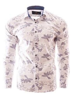 Koszula męska z długim rękawem RL35 - biała ze sklepu Risardi w kategorii Koszule męskie - zdjęcie 166514763