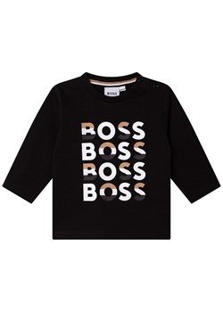 Hugo Boss Kids Koszulka w kolorze czarnym ze sklepu Limango Polska w kategorii Kaftaniki i bluzki - zdjęcie 166515960