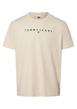 Tommy Jeans T-shirt męski Mężczyźni Bawełna beżowy jednolity ze sklepu vangraaf w kategorii T-shirty męskie - zdjęcie 166516380