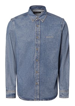 Marc O'Polo Męska koszula jeansowa Mężczyźni Regular Fit Lyocell light stone jednolity ze sklepu vangraaf w kategorii Koszule męskie - zdjęcie 166516384