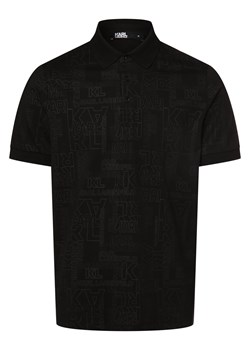KARL LAGERFELD Męska koszulka polo Mężczyźni Bawełna czarny nadruk ze sklepu vangraaf w kategorii T-shirty męskie - zdjęcie 166516392