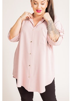 Pudroworóżowa Koszula ze stójką LERIA ze sklepu TONO w kategorii Koszule damskie - zdjęcie 166537711