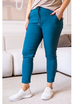 Turkusowe Spodnie GIATTO ze sklepu TONO w kategorii Spodnie damskie - zdjęcie 166540001