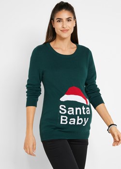 Sweter ciążowy z bożonarodzeniowym motywem ze sklepu bonprix w kategorii Swetry ciążowe - zdjęcie 166554764