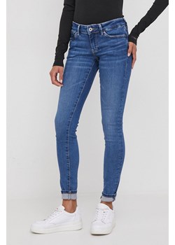 Pepe Jeans jeansy Skinny damskie kolor niebieski ze sklepu ANSWEAR.com w kategorii Jeansy damskie - zdjęcie 166583823