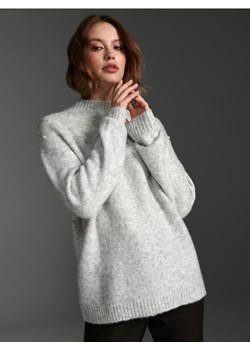 Sinsay - Sweter z perełkami - szary ze sklepu Sinsay w kategorii Swetry damskie - zdjęcie 166589810