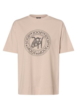 JOOP! T-shirt damski Kobiety Bawełna beżowy jednolity ze sklepu vangraaf w kategorii Bluzki damskie - zdjęcie 166590193