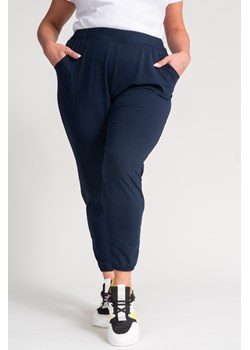 Granatowe Spodnie alladynki ARGEA ze sklepu TONO w kategorii Spodnie damskie - zdjęcie 166596713