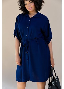 Granatowa sukienka POWER ze sklepu TONO w kategorii Sukienki - zdjęcie 166600450