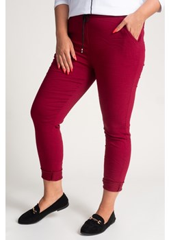 Wiśniowe Spodnie GIATTO ze sklepu TONO w kategorii Spodnie damskie - zdjęcie 166600524
