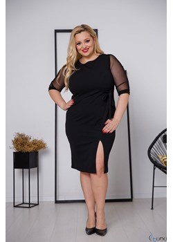 Czarna Sukienka CRAVATTA Plus Size ze sklepu TONO w kategorii Sukienki - zdjęcie 166601851