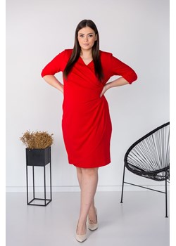 Czerwona Sukienka MAGENTA Plus Size ze sklepu TONO w kategorii Sukienki - zdjęcie 166603391