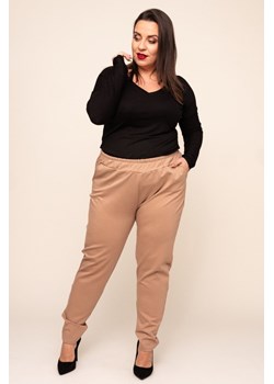 Beżowe Spodnie CINTA ze sklepu TONO w kategorii Spodnie damskie - zdjęcie 166603401