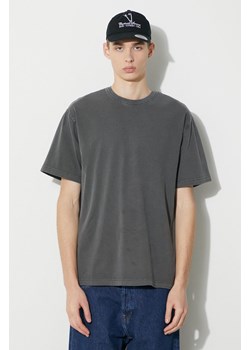 Carhartt WIP t-shirt bawełniany S/S Taos T-Shirt męski kolor szary gładki I032847.654GD ze sklepu PRM w kategorii T-shirty męskie - zdjęcie 166607621