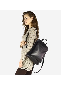 Plecak damski miejski ze skóry A4 - MARCO MAZZINI czarny ze sklepu Verostilo w kategorii Plecaki - zdjęcie 166616240