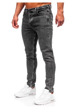 Czarne spodnie jeansowe męskie regular fit Denley 6028 ze sklepu Denley w kategorii Jeansy męskie - zdjęcie 166621353